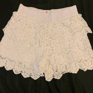 white layer shorts
